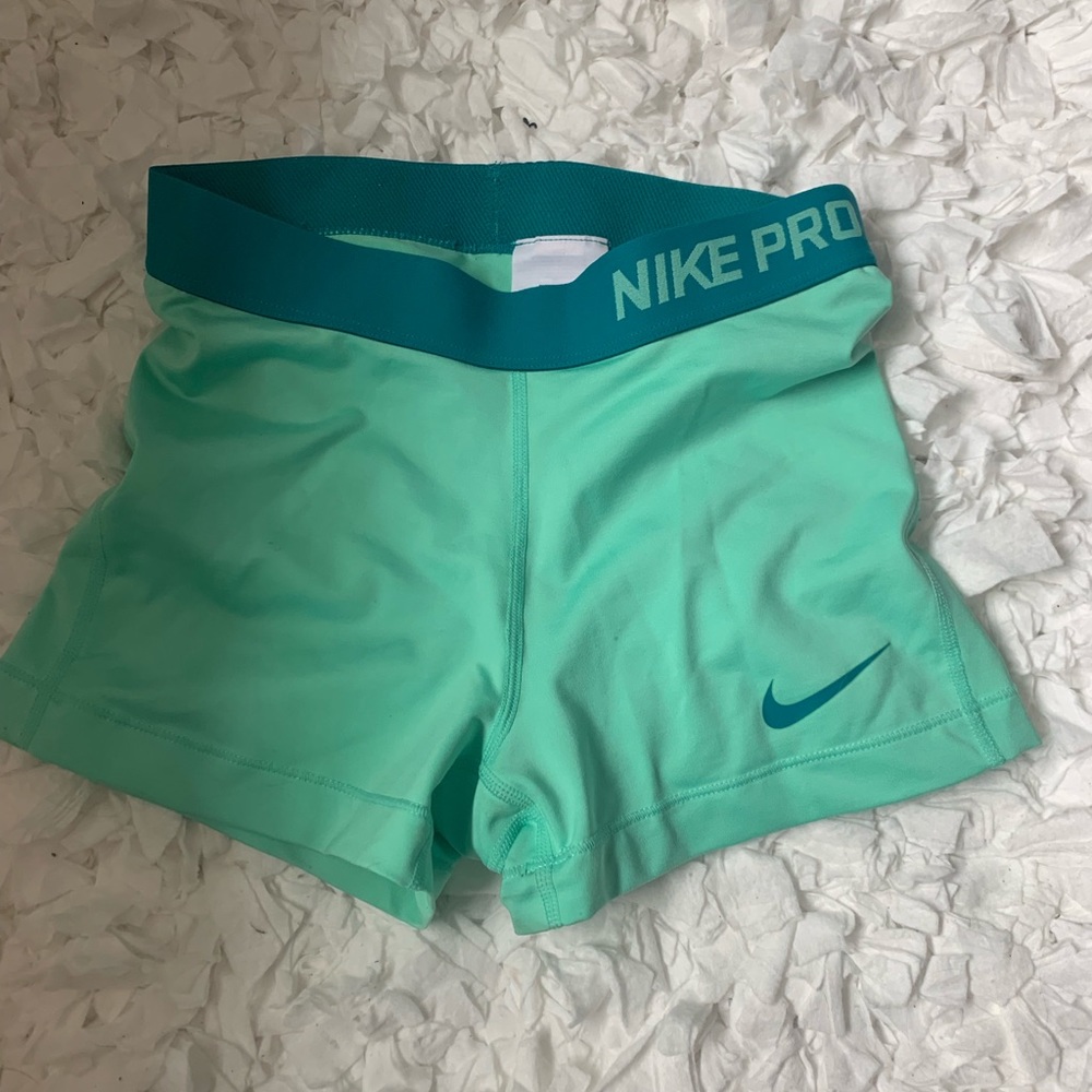Mint Nike Pro Shorts